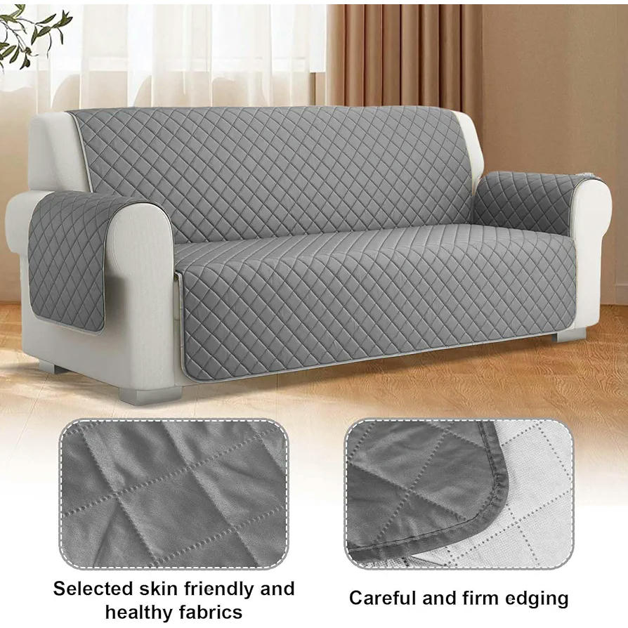 Funda de Sillón Relax Reclinable, Impermeable, Antarañazos, Ideal para Mascotas, Soporte Estable, Compatible con Sofás de Diferentes Tamaños (Color Gris)