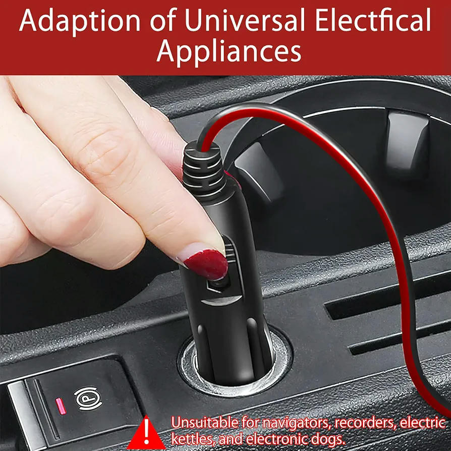 Alargador de Mechero para Coche 2 Piezas 4M - Adaptador 12V/24V con Fusible 15A y Cable de 16AWG - Extensión para Cargadores y Dispositivos