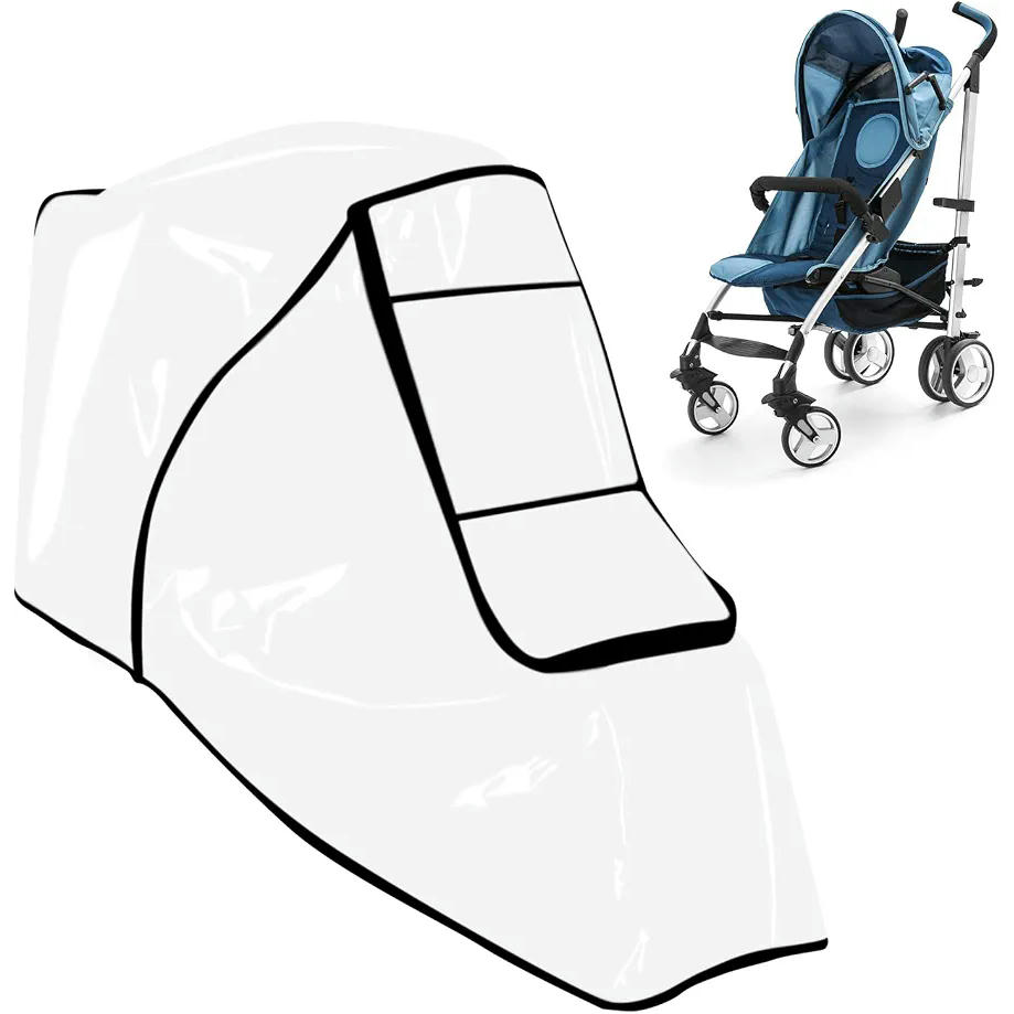 Protector de Lluvia Universal para Silla de Paseo Transparente