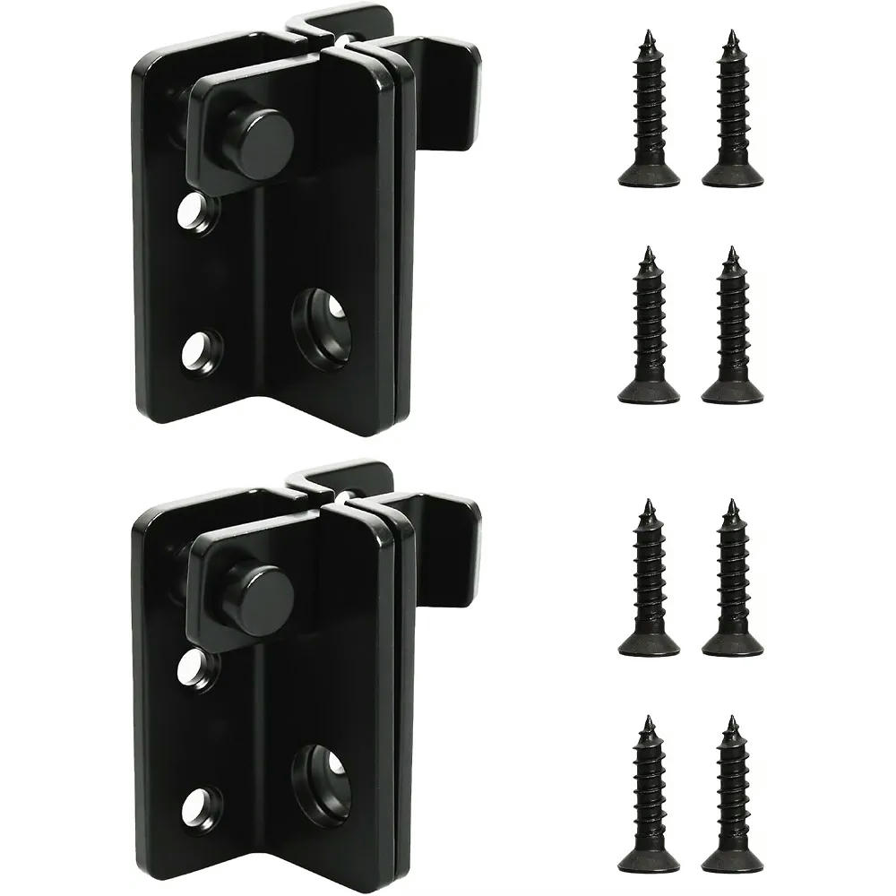 Pestillos Para Puertas, 2 Piezas, Diseño Bloqueable De 270° Para Ventanas Y Puertas (Negro)