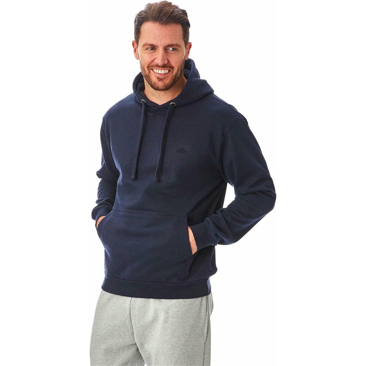 Iron Mountain Sudadera con capucha de forro polar suave para hombre, prenda ecológica, hilo reciclado, talla 4XL