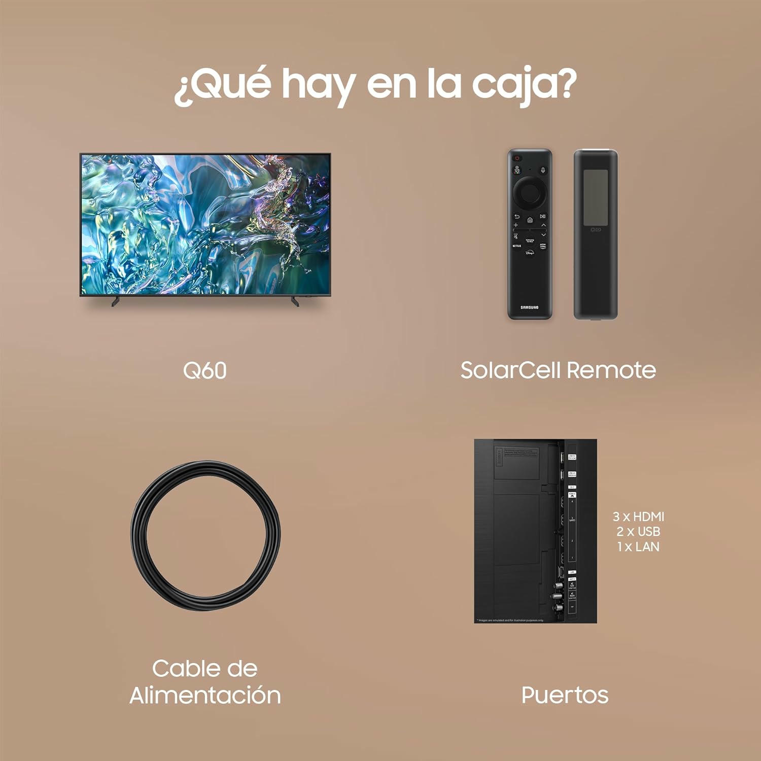 SAMSUNG TV QLED 4K 2024 43Q60D Smart TV de 43" con Más de 1.000 Millones de Colores, Colores certificados, el Mejor Smart TV y controla tu casa con SmartThings