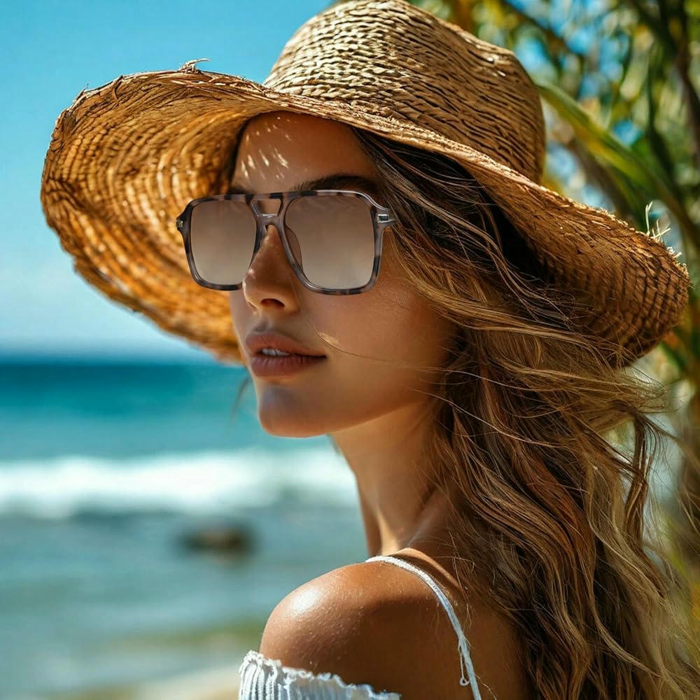 Gafas de Sol para Mujer, 2 Unidades, Diseño Retro y Moderno, Protección UV400, Ideal para Conducir y Playa