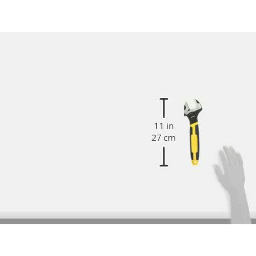 STANLEY Llave Ajustable MAXSTEEL, Longitud 250mm, Acabado Fosfatado, Cromo Vanadio, Mango Ergonómico Bimaterial, Apertura 33mm, Cumple Normas ISO/DIN/ASME, 0-90-949