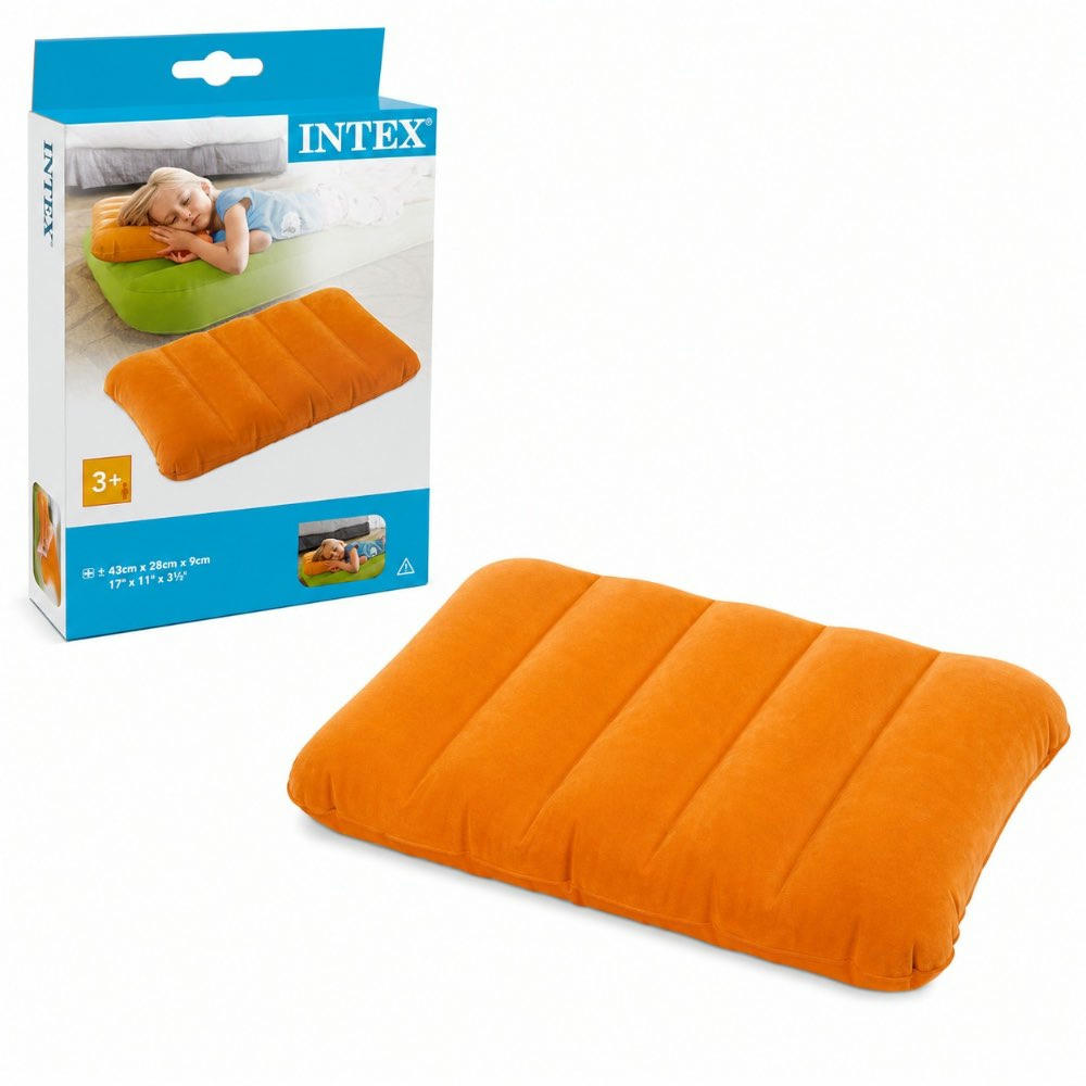 Intex 68676 Almohada FLOCADA 43X28X9 CM, Naranja