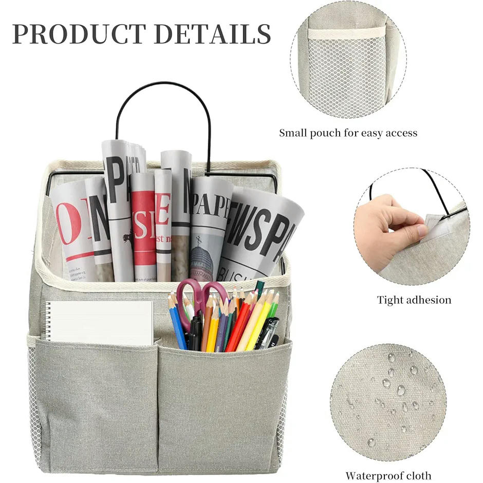 Organizador Colgante con Bolsillos, 34 x 27 x 5 cm, Ideales para Cocina y Dormitorio (Blanco)