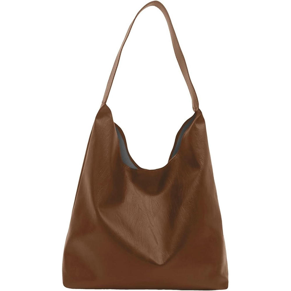 Bolso Tote Bag Impermeable Grande para Mujer, Shopper y Bolsa de Playa (Marrón)