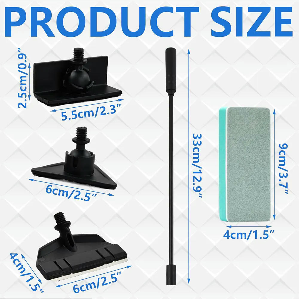 Kit de Limpieza Premium para Acuarios 3 en 1 con Mango Desmontable y Raspador de Algas