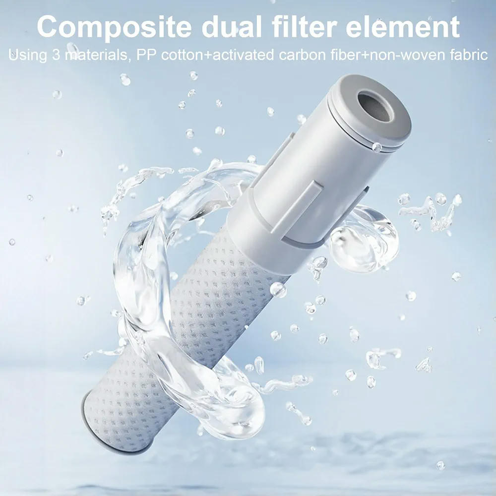 Cabezal de ducha de mano con filtro, ahorro de agua, alta presión, ducha de lluvia, material ABS, superficie cromada, fácil limpieza, diseño ergonómico (Blanco)