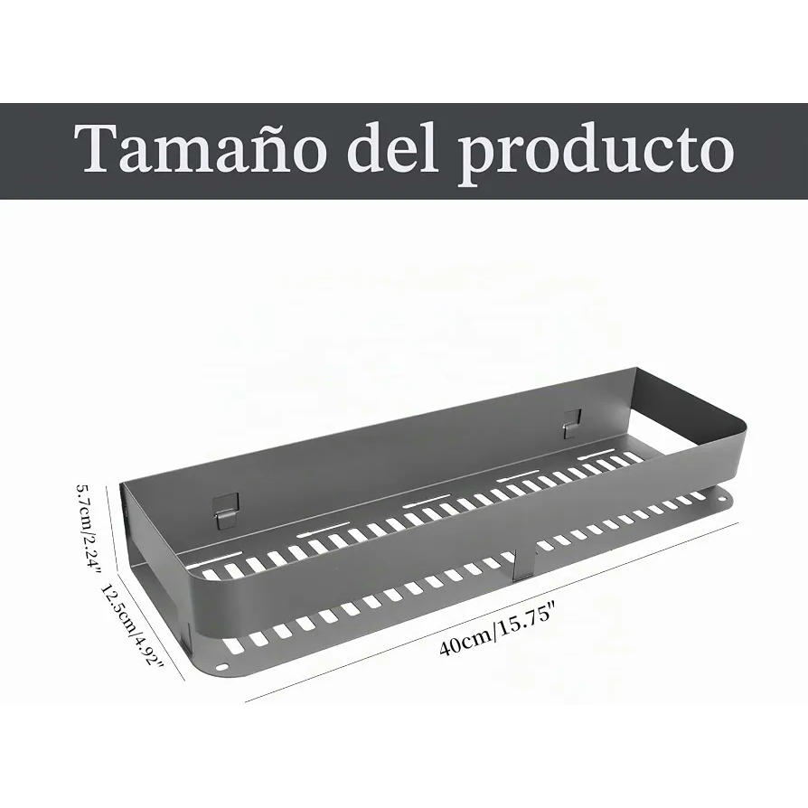 Estantería de Baño Organizador Multifuncional para Cocina y Baño sin Taladrar (Gris)