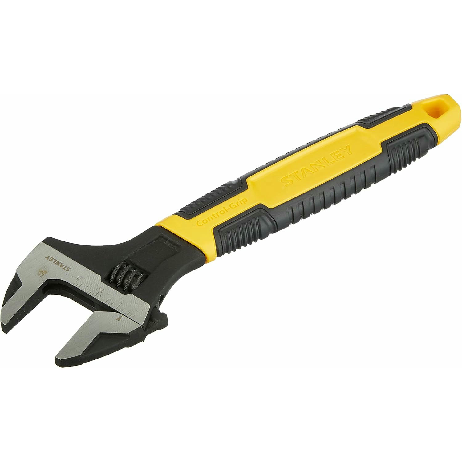 STANLEY Llave Ajustable MAXSTEEL, Longitud 250mm, Acabado Fosfatado, Cromo Vanadio, Mango Ergonómico Bimaterial, Apertura 33mm, Cumple Normas ISO/DIN/ASME, 0-90-949