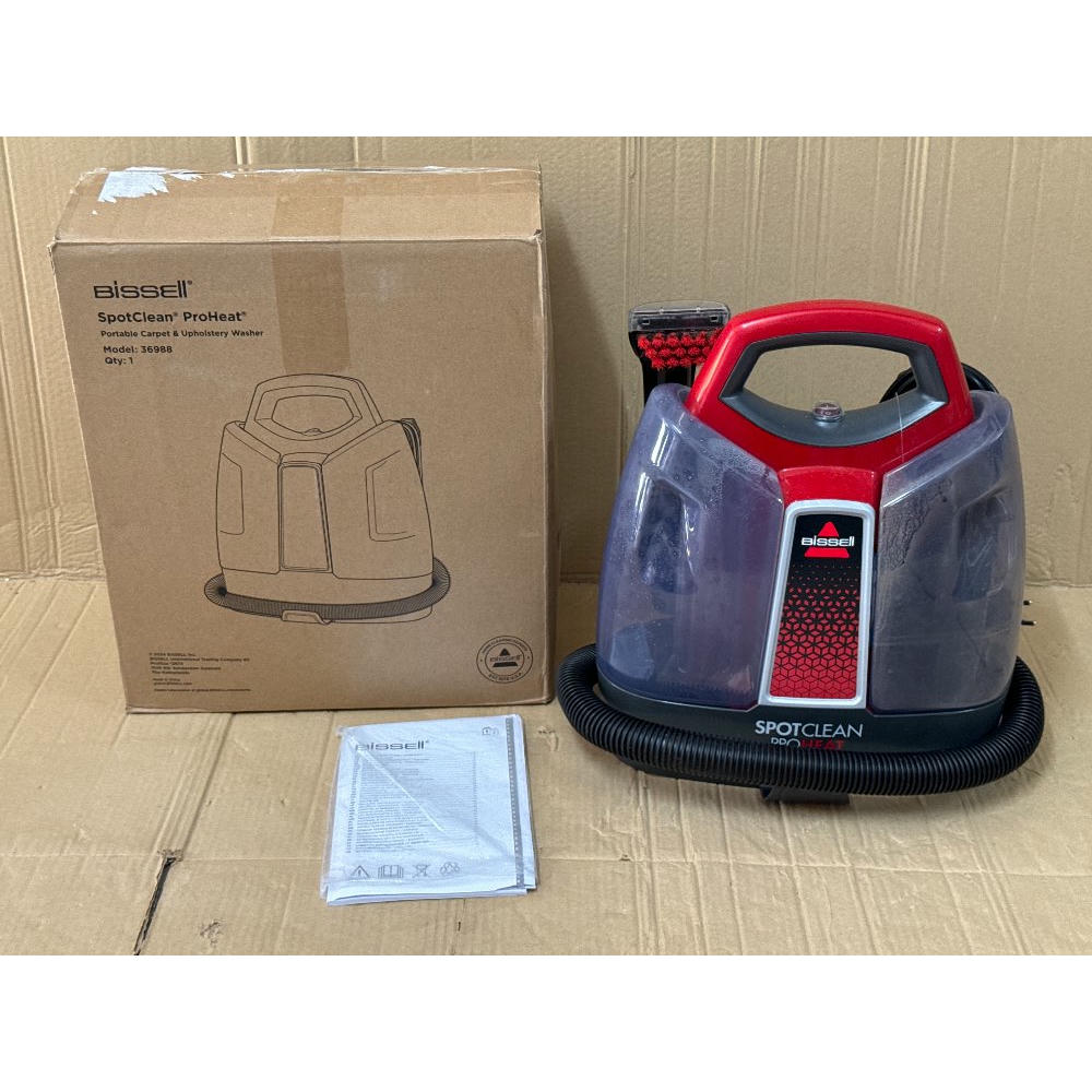 BISSELL SpotClean ProHeat, Aspiradora de Agua Tapiceria, Lava Aspiradora con Tecnología HeatWave, Limpiador de Liquidos para Alfombras, Tapiceria, Sofa, Autos y Más, Motor Potente de 330W, 36988