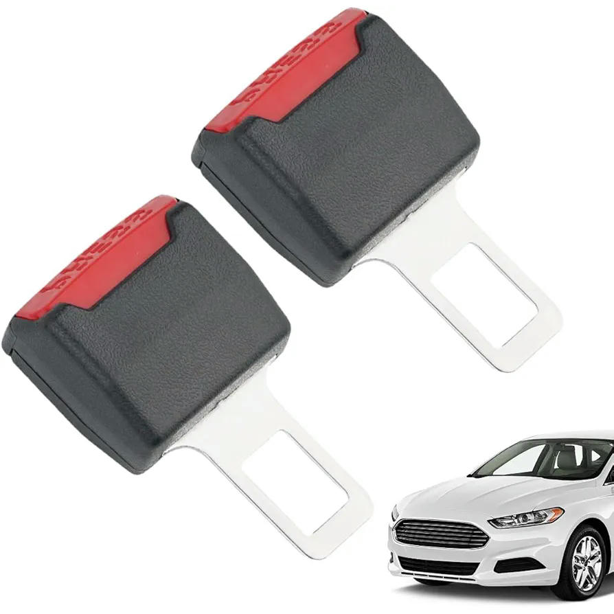 2 Piezas Extensor Cinturón de Seguridad Coche, Alargador Ajustable, Clips Universales para Cinturón de Seguridad, Anclaje Compatible con Vehículos