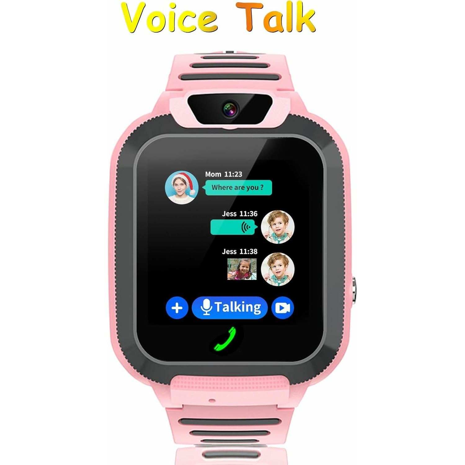 YEDASAH GPS Reloj Inteligente Niño con Llamadas y Chat Voz, Reloj Inteligente con Resistente al Agua, Pantalla Táctil, SOS, Cámara Juegos, Regalos de Cumpleaños para Niños y Niñas de 3 a 12 años