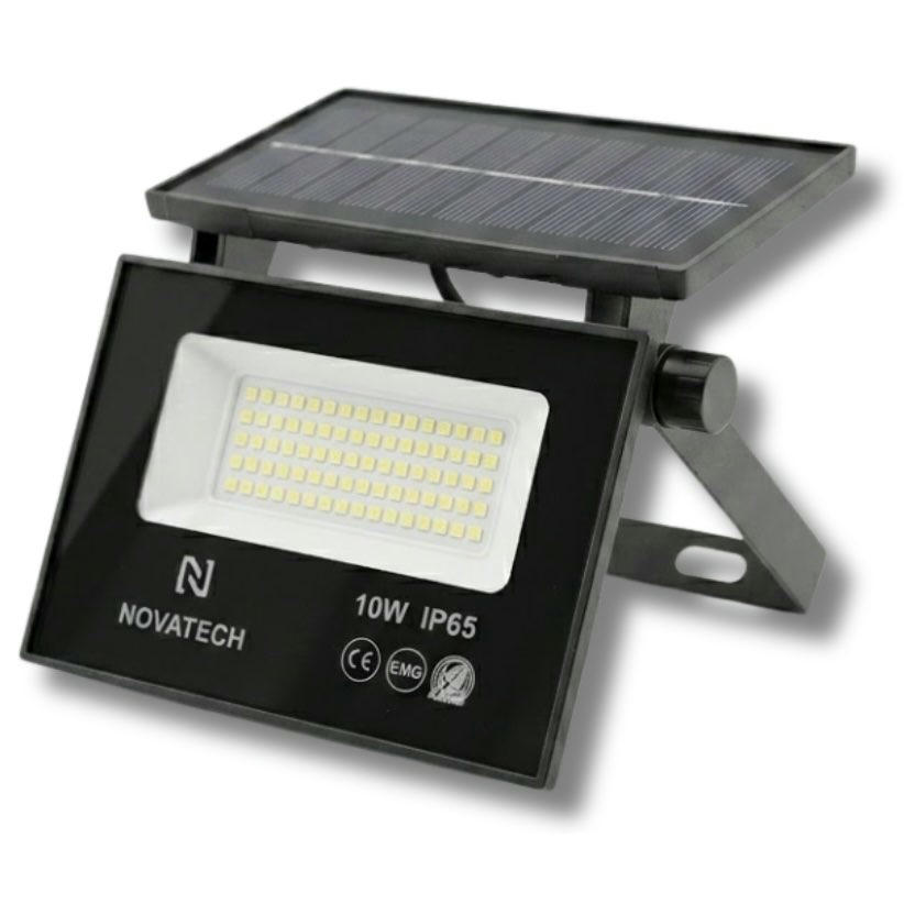 Luz Foco Solar LED Plegable e Impermeable para Exterior - IP65, 10W, 1100LM, solar y con sensor de movimiento