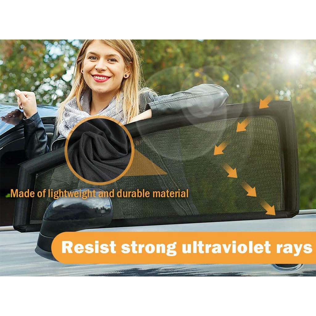 Kellegour 4 Piezas Parasol de Coche,Parasoles Ventana de Coche,Parasol Coche Infantil Lateral,Cortina Mosquitera para Coche,Auto Lado Vaso Sombra Cortinas,para contra Rayos UV Privacidad Protección