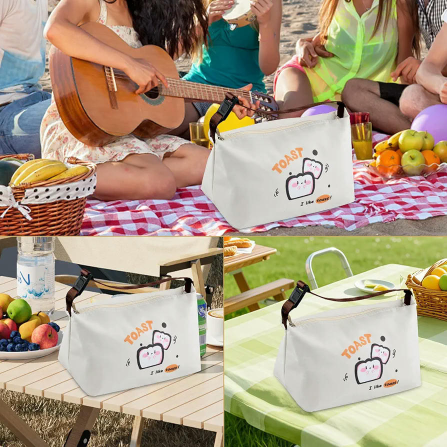 Bolsa térmica porta alimentos, modelo aislante y reutilizable, ideal para oficina y escuela, resistente a fugas, adecuada para niños y adultos, color amarillo