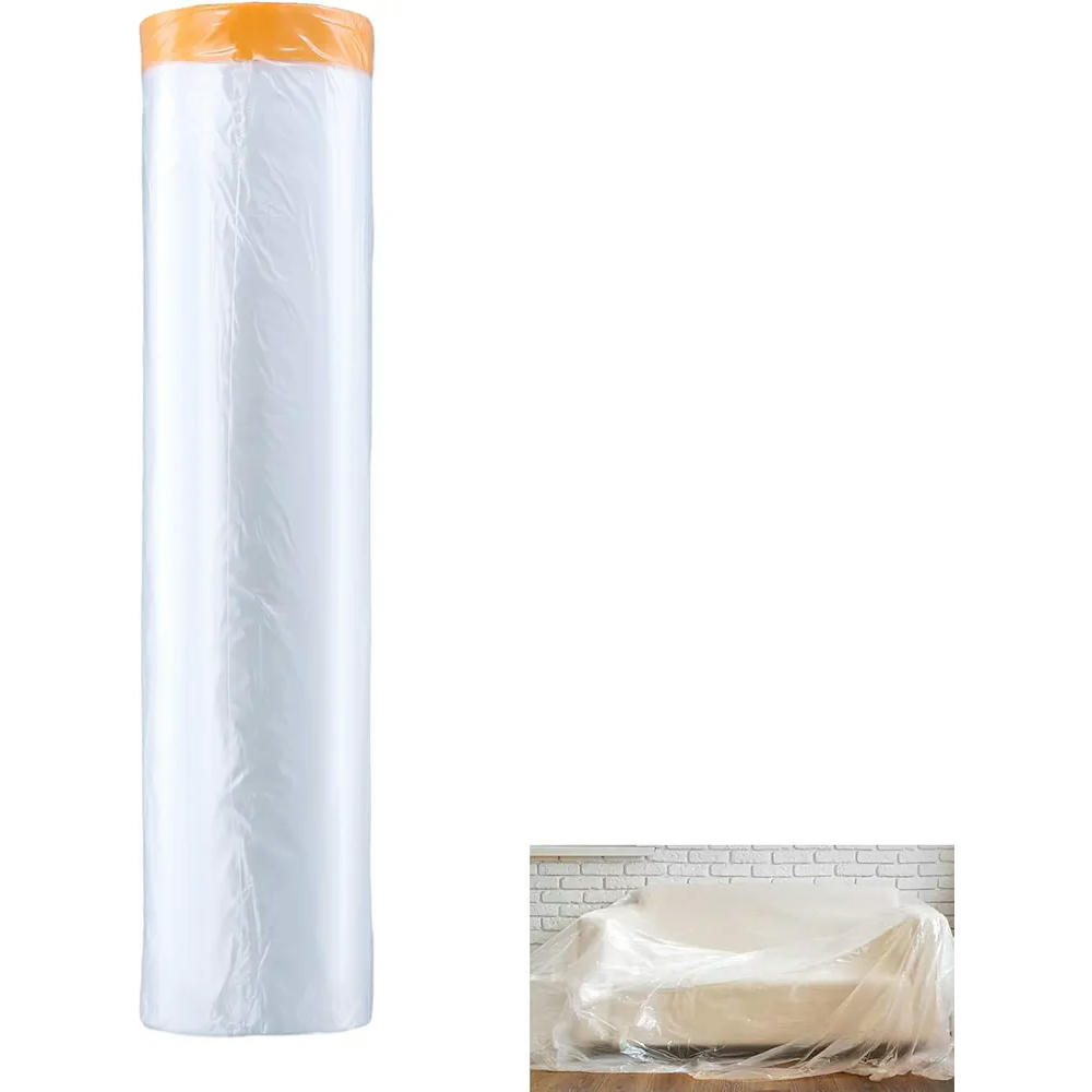Rollo de película antipolvo 400 cm x 20 m, plástico protector para muebles, cubre todo, película enmascaradora para pintura y decoración