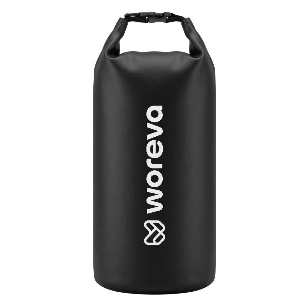 WOREVA Bolsa Impermeable Portátil de 10L para Paddle Surf, Kayak, Natación, Camping y Snowboard, con cuerda (Color Negro)
