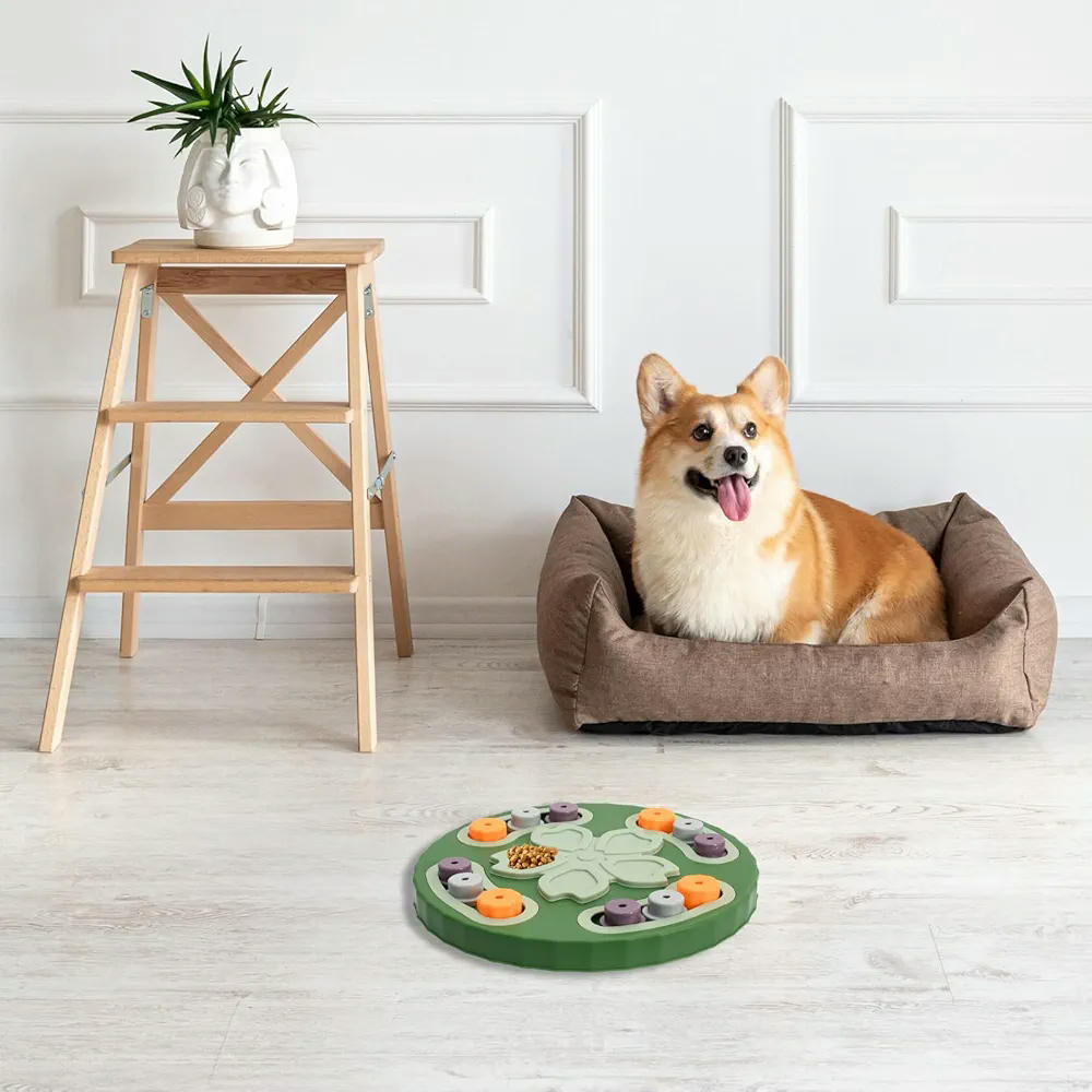 Juguete interactivo para perros, estimulación mental, alimentación lenta, prevención de obesidad, diseño seguro, base antideslizante, multi-niveles