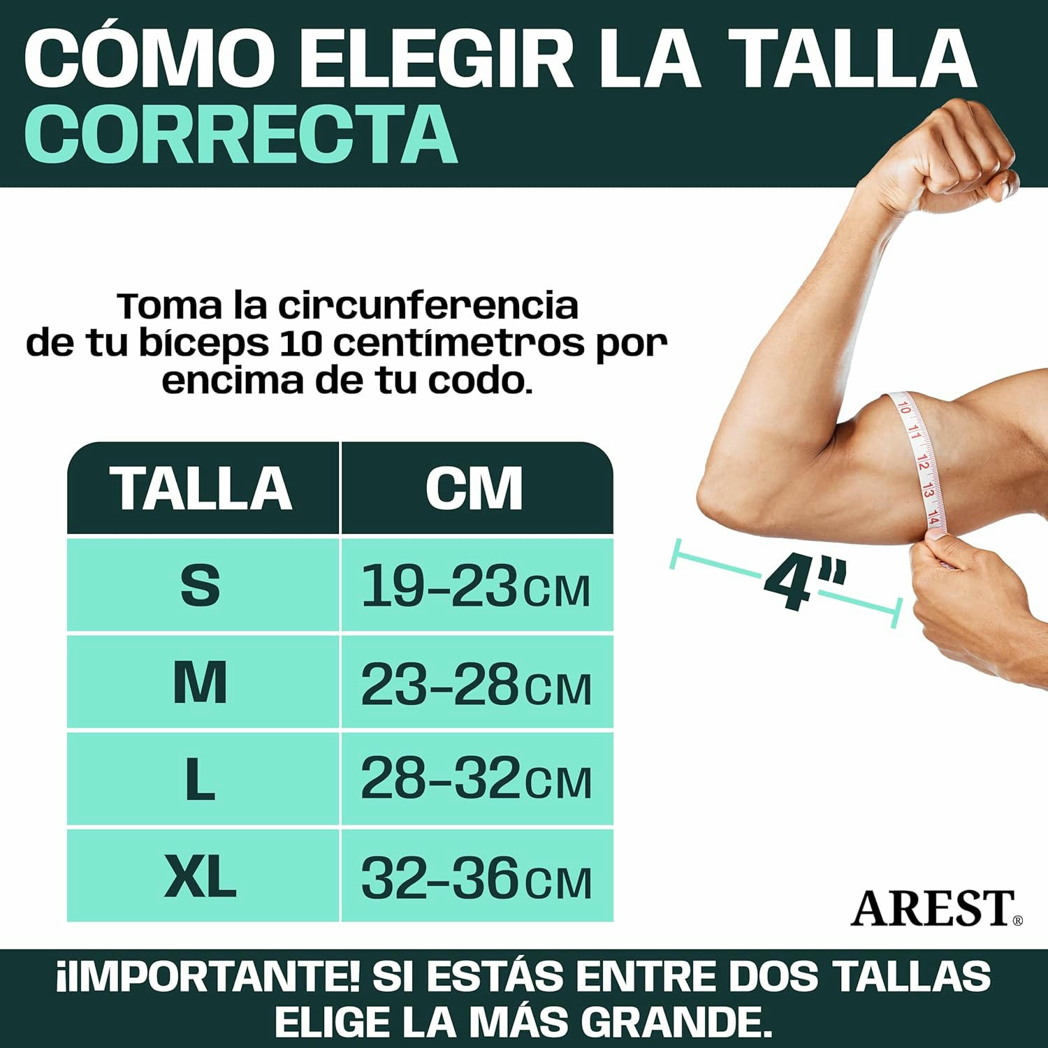 AREST Codera Deportiva con Cinta de Compresión - Codera de Compresión para Gym, Actividades Físicas - Codera Ajustable para Hombre y Mujer (M)