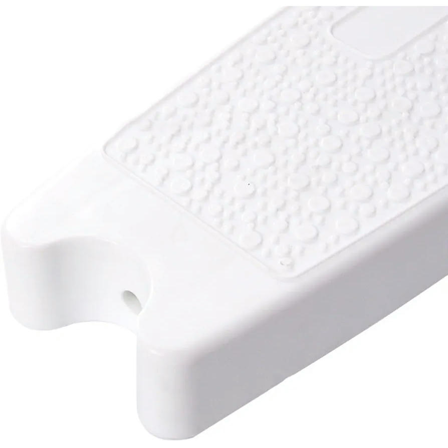 Peldaño blanco para escalera de piscina, repuesto de plástico resistente, compatible con escaleras de piscina sobre el suelo y subterráneas (color blanco)