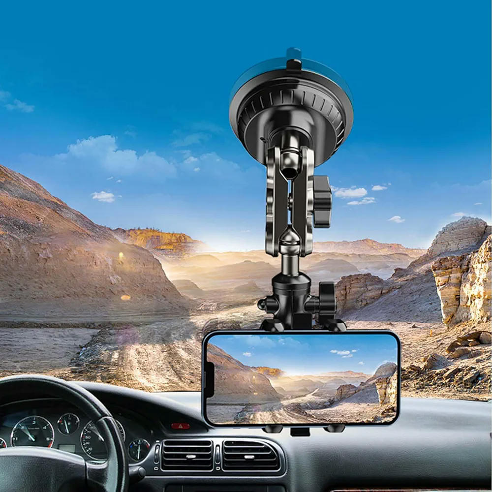 Soporte Móvil para Coche de Ventosa Ultra Fuerte, Compatible con Smartphones de 4.0 a 7 Pulgadas, Articulación Rotativa 360 Grados
