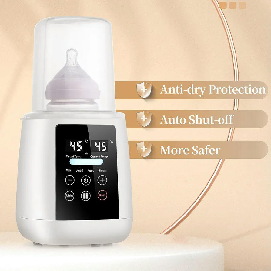 Calentador de biberones multifuncional, 6 en 1 con apagado automático, ideal para leche y alimentos para bebés