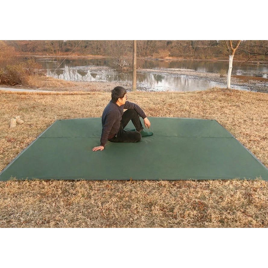 Toldo de Camping Impermeable 3x3 m para Sombra y Protección UV, con cuerdas y 4 clavijas