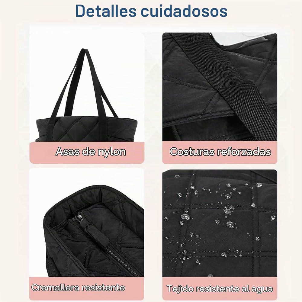 Bolso acolchado ligero para portátiles de 15,6 pulgadas, ideal para trabajo y viajes (Negro)