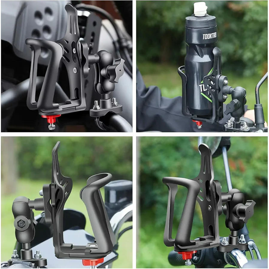Juego de Soporte para Botellas de Bicicleta con Botella de Agua Deportiva y Marcadores de Tiempo (Negro)