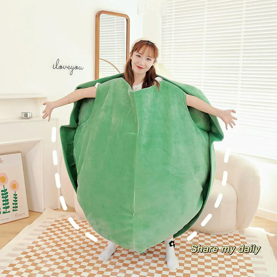 Almohada Tortuga Gigante, Caparazón de Tortuga Kawaii, Cojín de Felpa Portátil, 60 cm, Ideal para Descanso y Cosplay