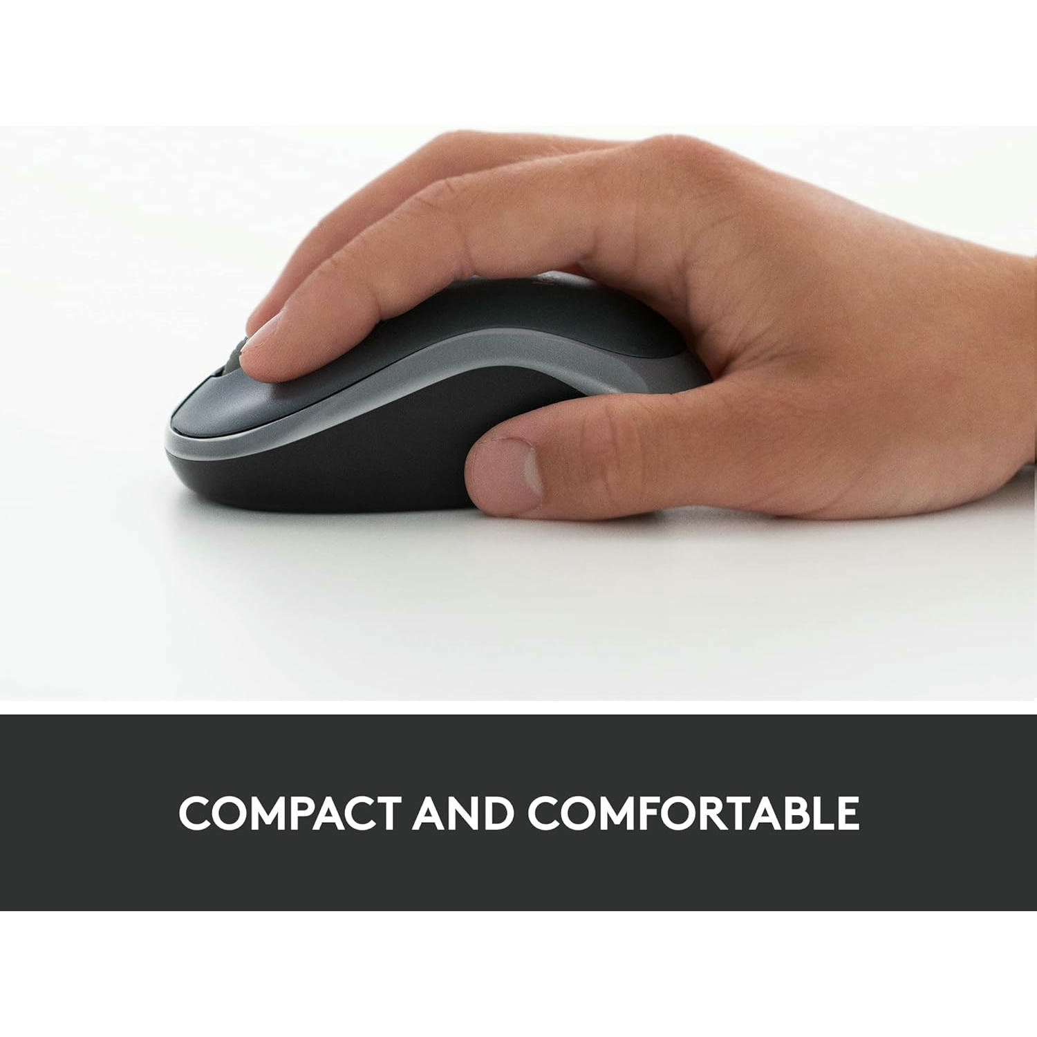 Logitech M185 Ratón Inalámbrico, 2.4GHz con Mini Receptor USB, Batería de 12 Meses, Seguimiento Óptico con Resolución de 1000 dpi, Ambidiestro, Compatible con PC, Mac, Portátil - Gris