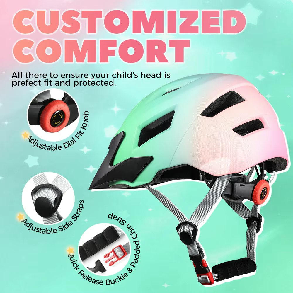 Casco de Seguridad para Niños, Protección para Ciclismo y Deportes al Aire Libre, Talla S (52-56cm), Color Naranja