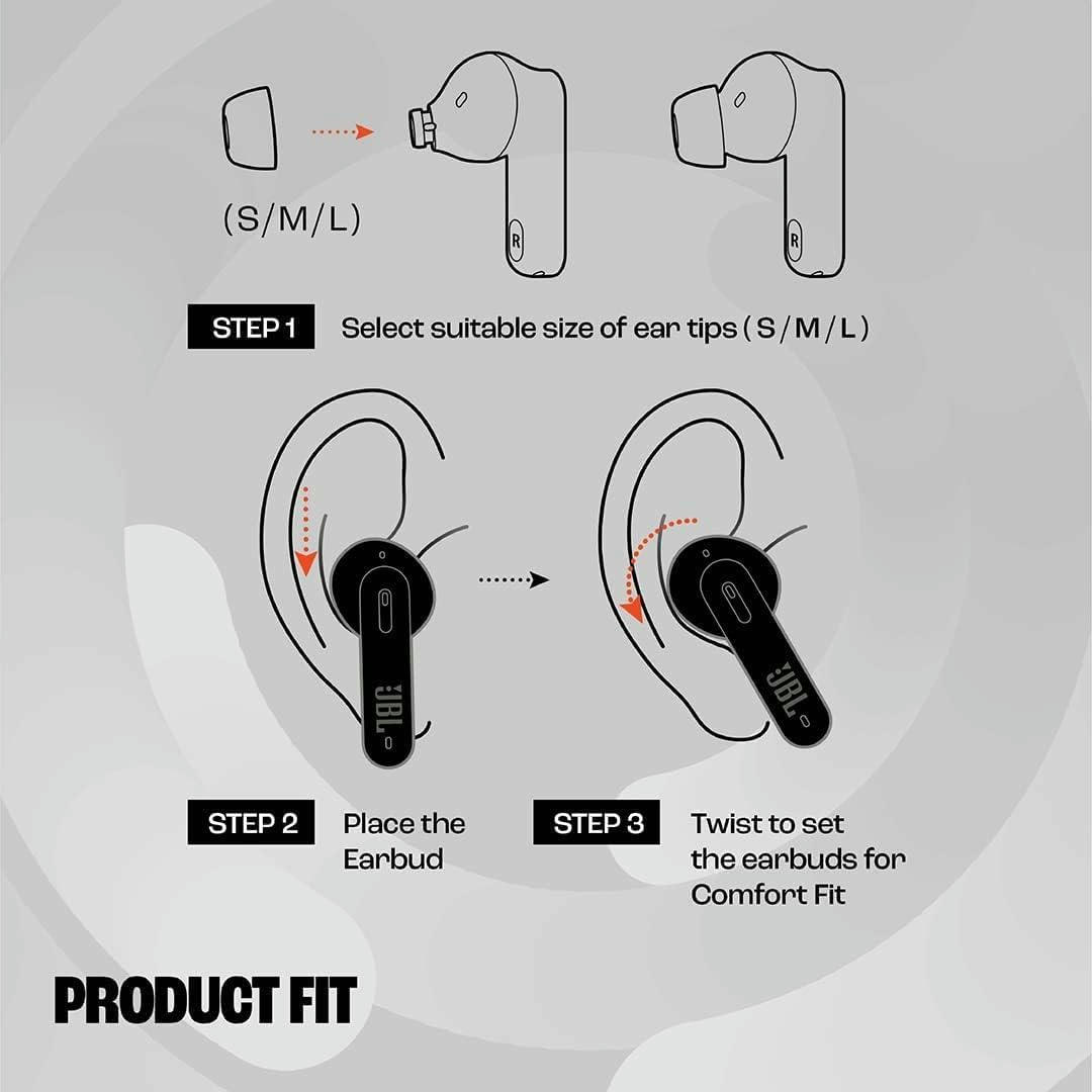 JBL TUNE 230NC TWS Auriculares inalámbricos In Ear True Wireless Bluetooth IPX4 con micrófono incorporado para música, deportes y llamadas, hasta 40h de batería, estuche de carga, negro