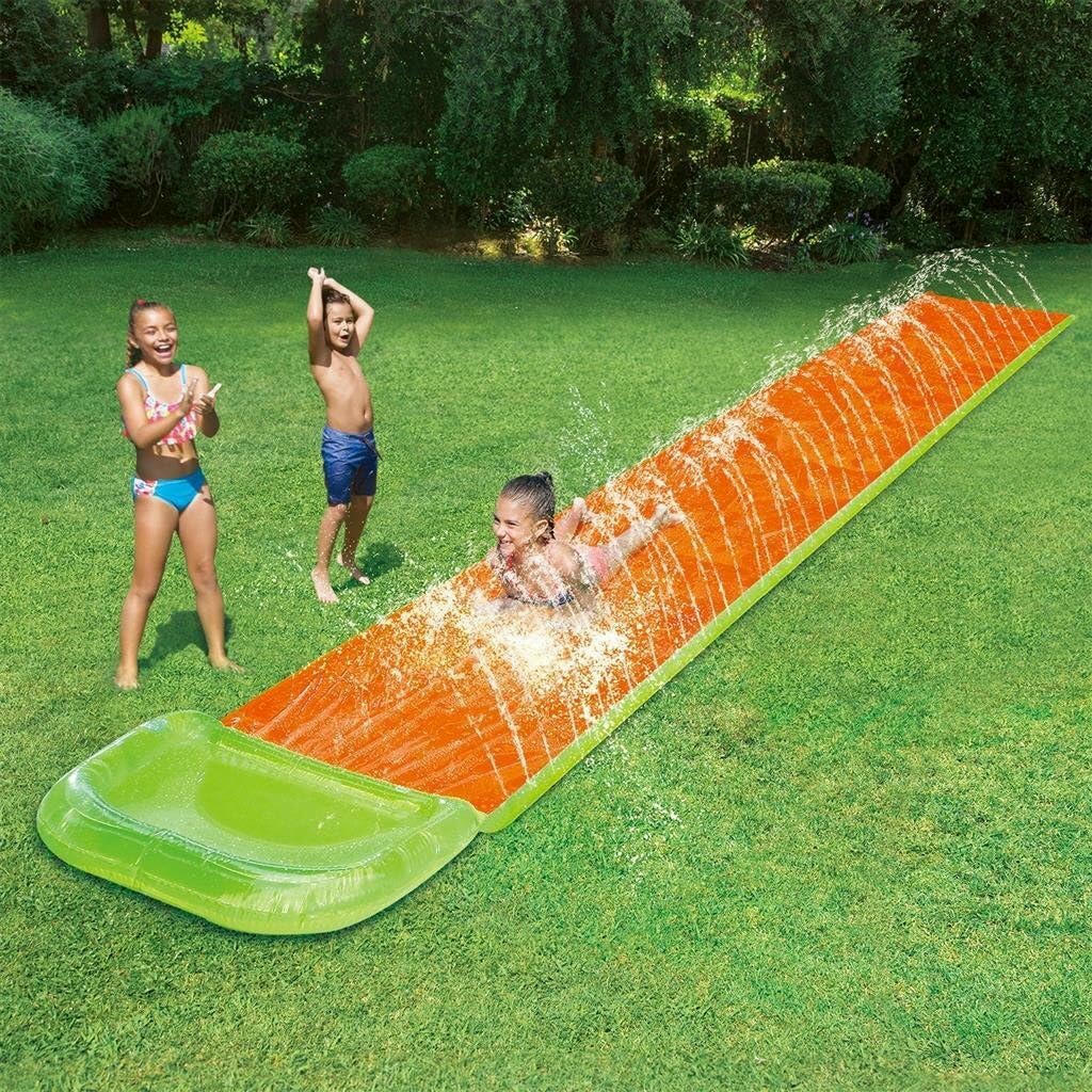 Summer Waves Pista Deslizante, Tobogán de Agua Velocidad, Juego de Jardin Familiar, Pista de Agua, Juego Acuático, 5.49 M x 79 CM