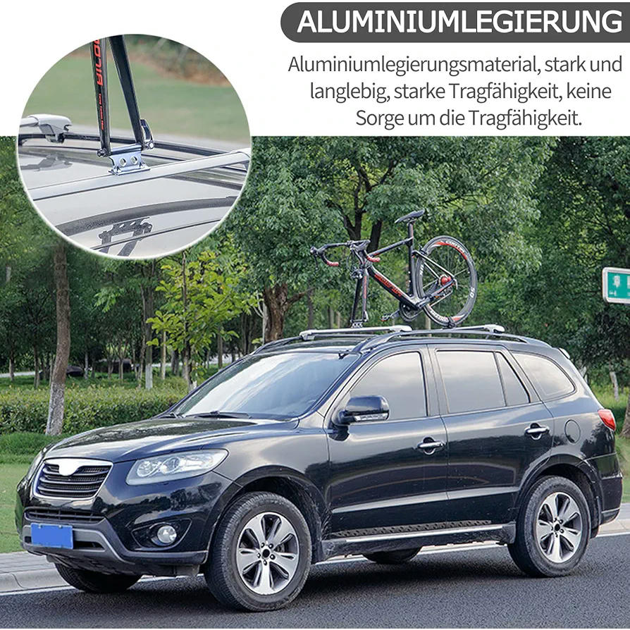 Soporte para horquilla de bicicleta, modelo de aleación de aluminio, accesorio resistente y portátil para montaje en vehículos, compatible con SUV y remolques