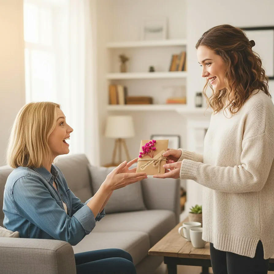 10 Tarjetas de Felicitación con Flores Secas Multicolores y Sobres Marrones para Todas las Ocasiones