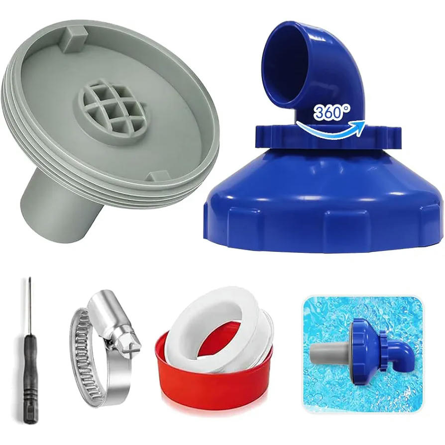 Boquilla de entrada para piscina giratoria 360 grados, boquilla ajustable de salida, accesorios de conexión para piscinas Intex y Bestway