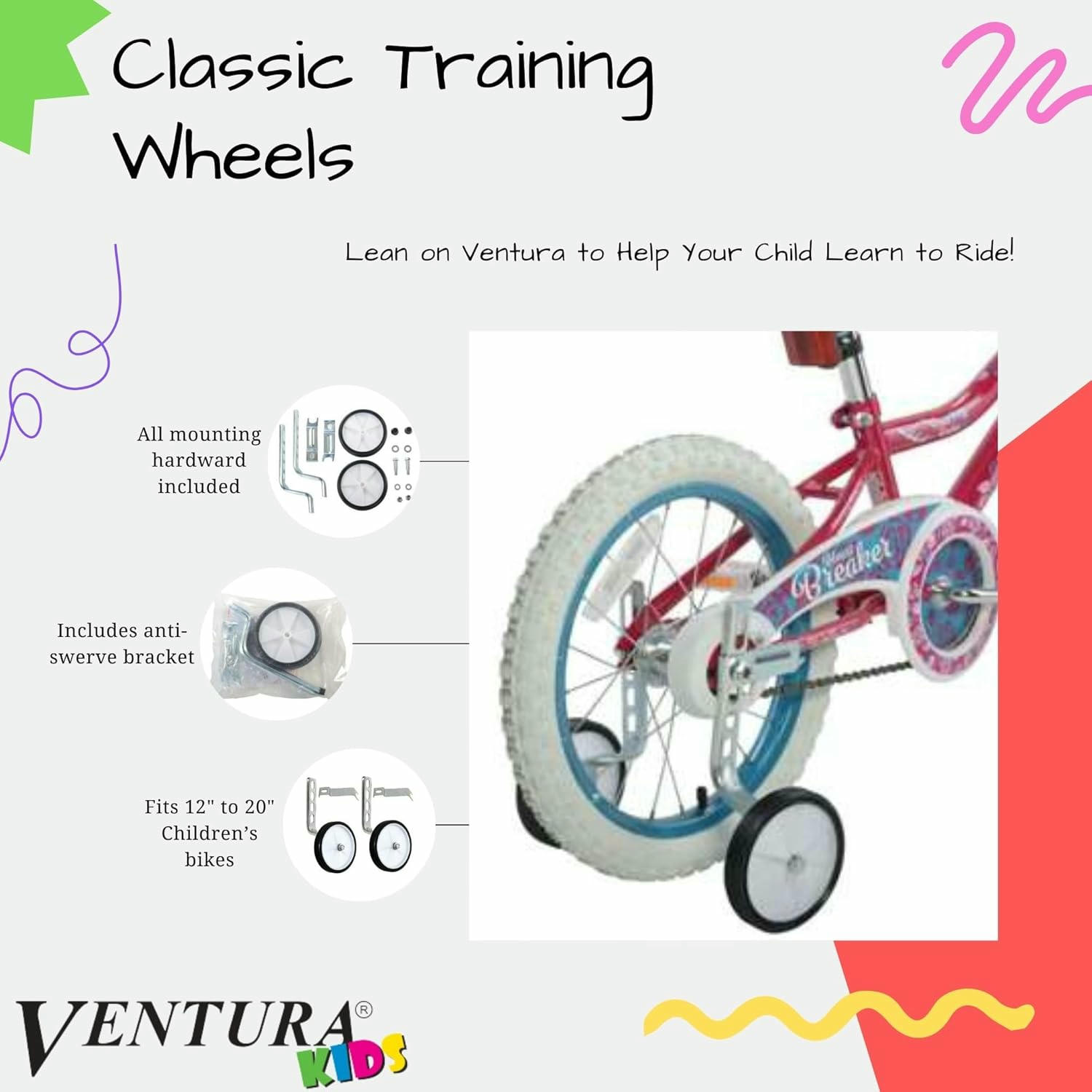 M-Wave Ruedas de entrenamiento para bicicleta