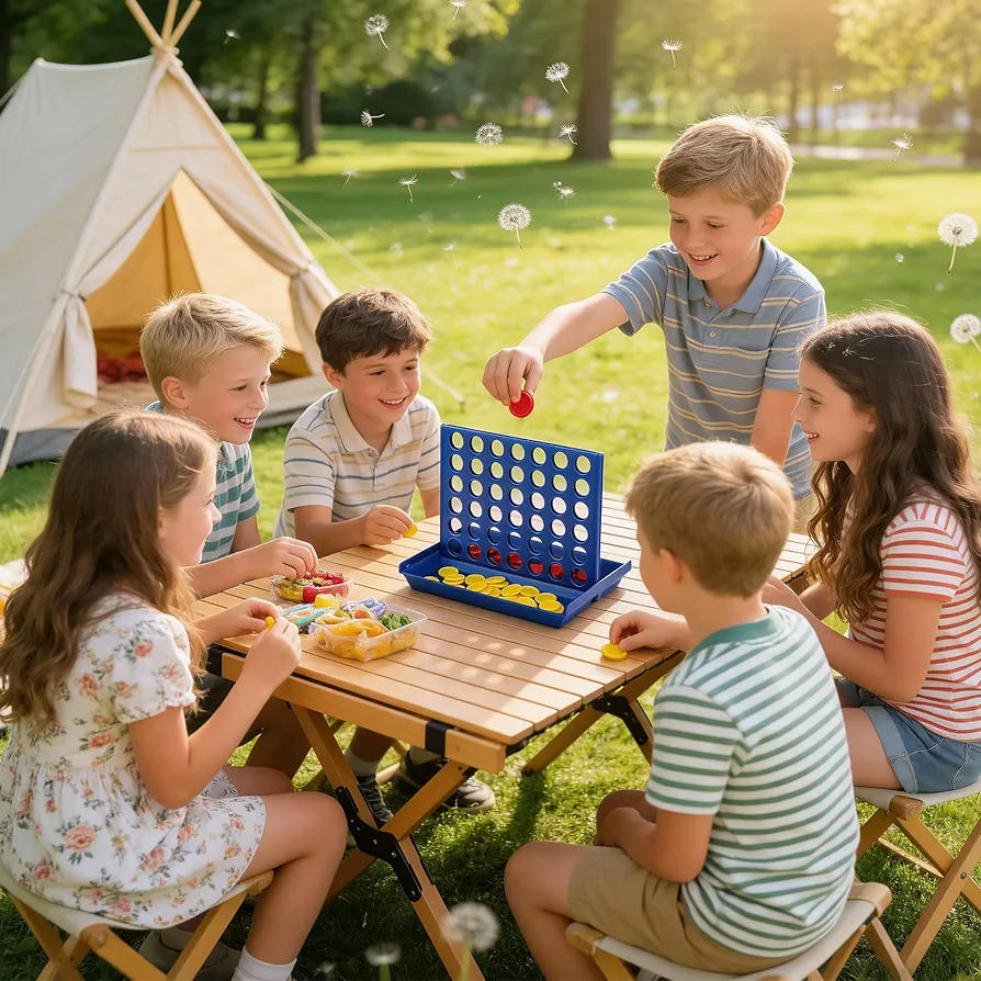 Juego de mesa educativo, cuadrado, portátil, cuatro en raya, ideal para niños mayores de tres años, juguete de estrategia, juego de viaje, material plástico