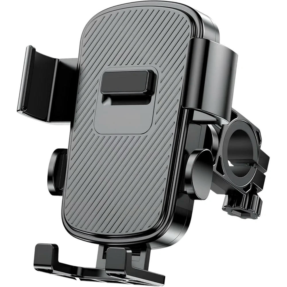 Soporte Móvil Universal para Bicicleta, Doble Antivibración, 360 grados Giratorio, Compatible con Smartphones de 4,5-7,2”