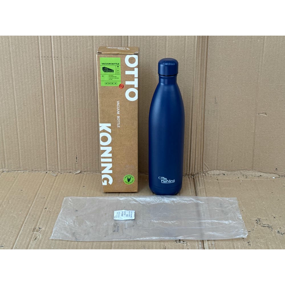 Botella de Agua Acero Inoxidable 1 Litro-Otto Koning-Botella Térmica con Doble Aislamiento al vacío para 12 Horas de Bebida Caliente y 24 Horas de Bebida Fría. Botella Termo a Prueba de Fugas sin BPA