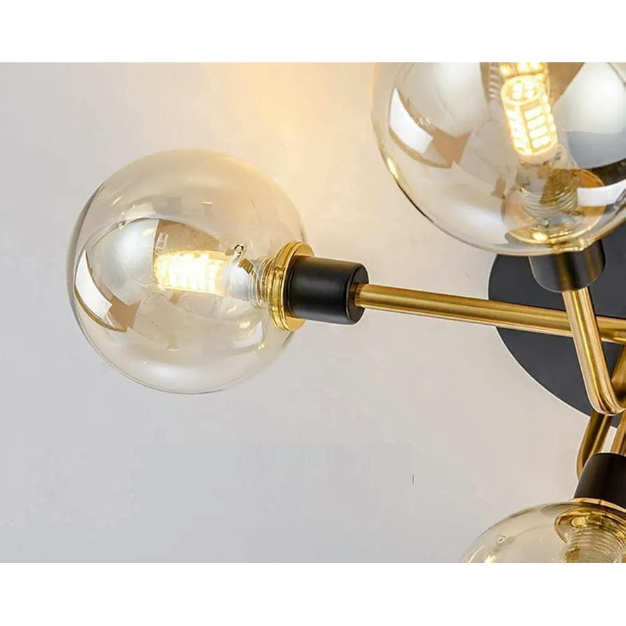 Lámpara de araña LED Sputnik, colgante de techo estilo industrial, 5 luces, moderno, accesorios de iluminación nórdica, ideal para sala de estar