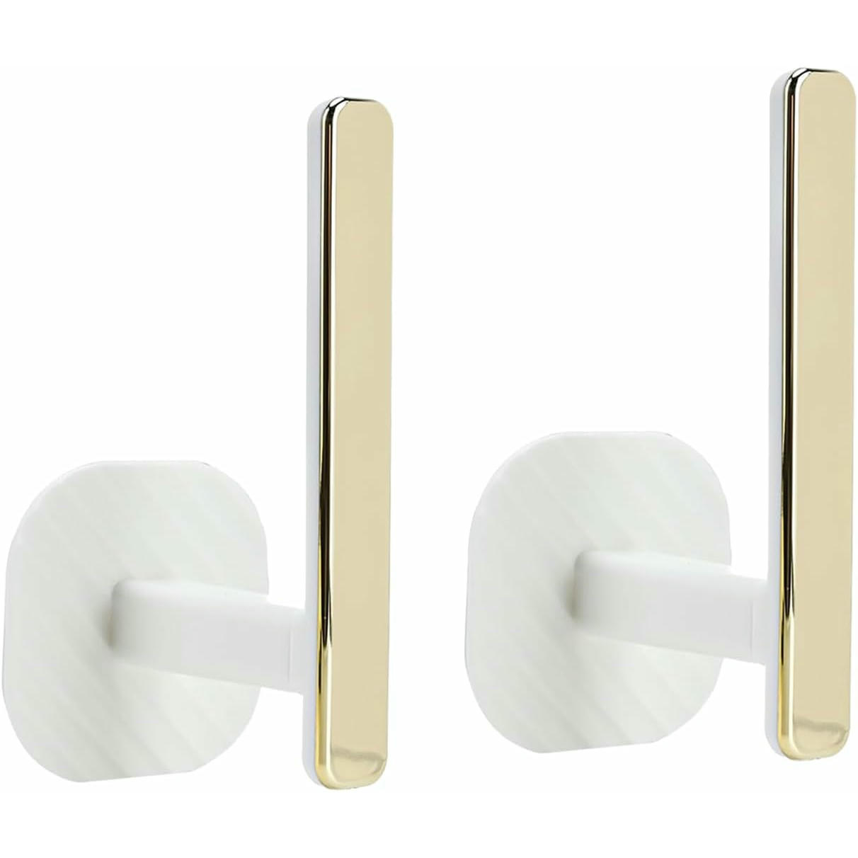 Ganchos de Cortina Alzapaños Decorativos L - 2 Piezas Autoadhesivas para Pared, Organizadores de Ventanas para Hogar, Oficina, Cocina y Baño (color blanco cremoso y dorado)