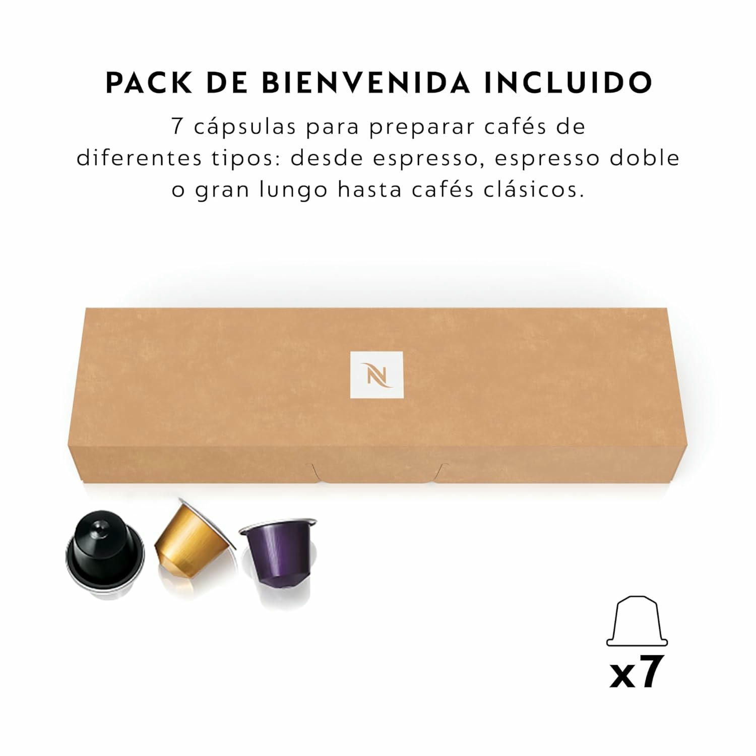 Nespresso De'Longhi Inissia EN80.B - Cafetera monodosis de cápsulas Nespresso, 19 bares, apagado automático, color negro