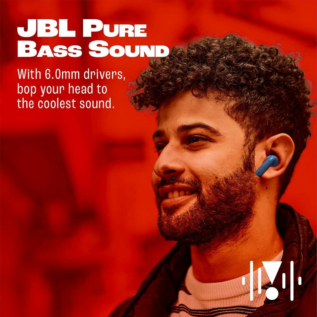 JBL TUNE 230NC TWS Auriculares inalámbricos In Ear True Wireless Bluetooth IPX4 con micrófono incorporado para música, deportes y llamadas, hasta 40h de batería, estuche de carga, azul