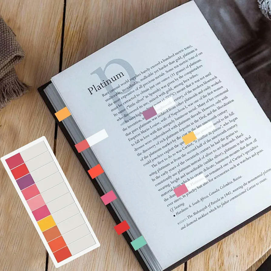1200 Piezas de Marcadores Adhesivos y Dos Bolígrafos Reescribibles para Notas y Clasificación (Multicolor)