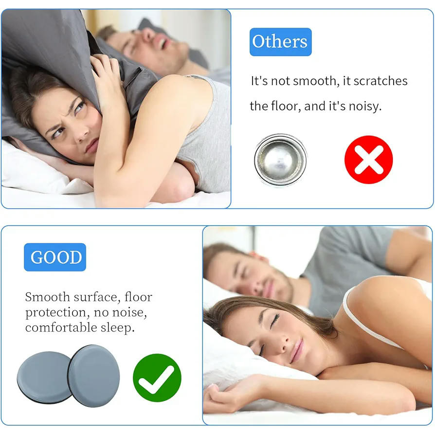 Deslizadores autoadhesivos para muebles, 10 unidades de almohadillas para suelos de madera, deslizadores de sofá, mesa y silla, antideslizantes