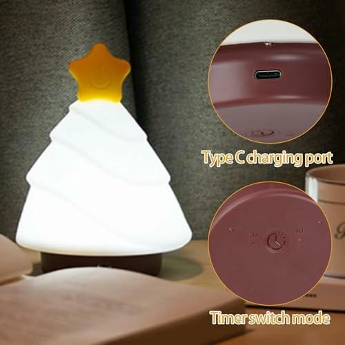 Luz Nocturna Infantil LED en Silicona, Lámpara Táctil USB con 6 Colores Ajustables, Ideal para Niños y Decoración Festiva, multicolor RGB